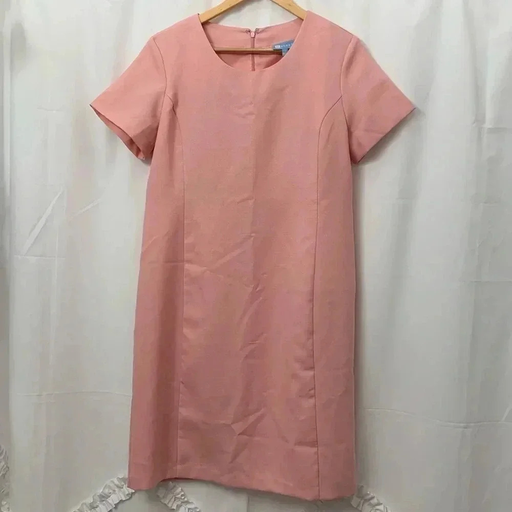 Women’s Koret Vintage Style Short Sleeve Dress Pink 10P EUC